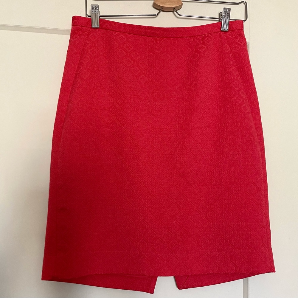 ❤️ The Limited Jacquard pencil skirt size 6, coral color